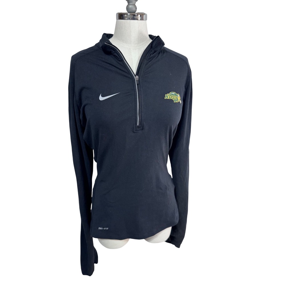 Nike Small Black 1/4 Zip Top Women's NDSU Bison Dri-Fit Training